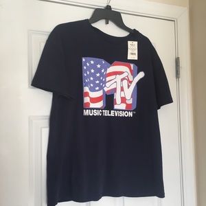 New XL Women’s Junior MTV Blue T Shirt